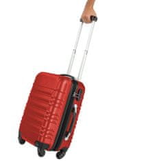 Timeless Tools Sada 4 cestovných kufrov s tvrdým krytom, 4 rôzne farby-červená