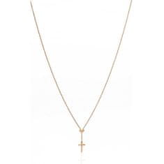 Amen Elegantný bronzový náhrdelník Krížik Pray, Love CLCHR