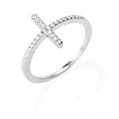 Amen Trblietavý strieborný prsteň so zirkónmi Diamonds RCRBBZ (Obvod 52 mm)