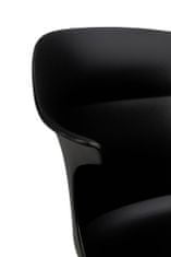 KINGHOME Čierna stolička BRAZO - polypropylén, kov