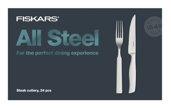 FISKARS Sada steakových príborov All Steel 24 ks