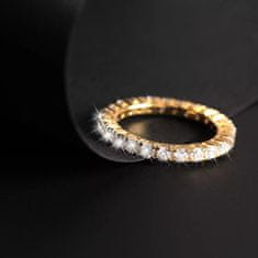 Morellato Trblietavý pozlátený prsteň so zirkónmi scintilla SAQF171 (Obvod 52 mm)