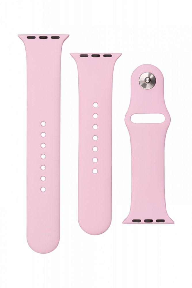 FIXED Set silikónových remienkov Silicone Strap pre Apple Watch 38/40/41 mm FIXSST-436-PISD, svetlo ružový