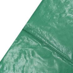 Vidaxl Ochranný kryt PE zelený na 15 stôp/4,57 m kruhovú trampolínu