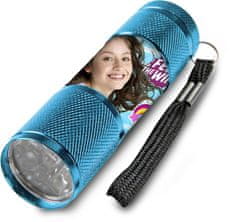 Luna Detská hliníková LED baterka Soy azúrová