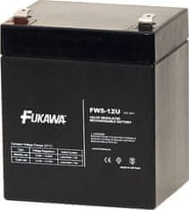Fukawa olovená batéria FW 5-12 U do UPS APC / AEG / EATON / Powerware / 12V / 5Ah / životnosť 5 rokov / Faston F2-6,3mm