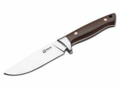 Böker Arbolito 02BA351G Trapper Hunter Wood lovecký nôž 12 cm, drevo Guayacan, kožené puzdro