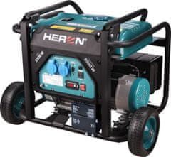 Heron Elektrocentrála rámová benzínová, 230V, 3,5kW, 7,5HP, podvozok, elektrický start