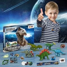 Craze Adventný kalendár Dinosaury Jurský park - figurky, samolepky a doplňky - drobné poškození