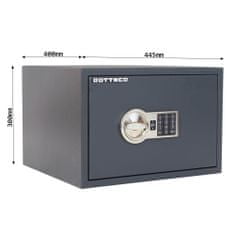Rottner PowerSafe 300 EL nábytkový elektronický trezor antracit | Elektronický zámok | 44.5 x 30 x 40 cm