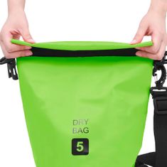 Vidaxl Suchá taška zelená 5 l PVC
