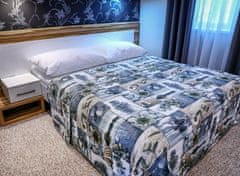 MONDO ITALIA Prehoz na posteľ 160x240 cm ZEN béžový, béžová