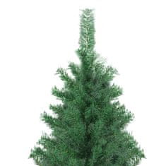 Vidaxl Umelý vianočný stromček s LED 400 cm zelený