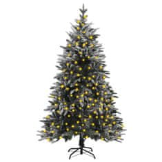 Vidaxl Umelý vianočný stromček s LED a vločkami snehu 180 cm PVC a PE