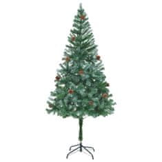 Vidaxl Umelý vianočný stromček s LED a borovicovými šiškami 180 cm