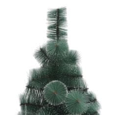 Vidaxl Umelý vianočný stromček s LED zelený 120 cm PVC a PE