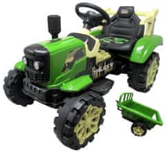R-Sport Elektrický traktor s prívesom C2 Zelený