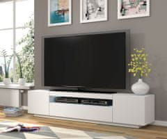 Homlando TV skrinka AURA 200 cm univerzálna, závesná alebo stojaca biely mat