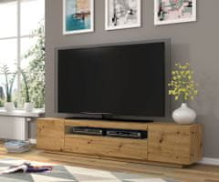 Homlando TV skrinka AURA 200 cm univerzálna, závesná alebo stojaca dub artisan 