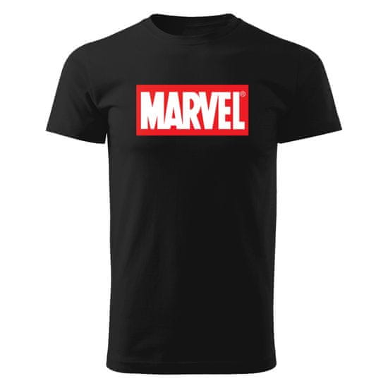 Grooters Pánske tričko Marvel - Logo, čierne Veľkosť: S