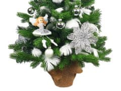 LAALU Ozdobený umelý vianočný stromček PRINCEZNA MÁJA 60 cm s LED OSVETLENÍM V KVETINÁČI