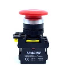 Tracon Electric Hríbové tlačidlo červené 