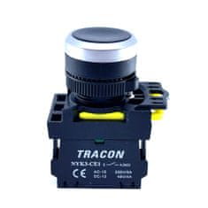 Tracon Electric Klasický tlačidlový spínač čierny 