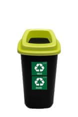 Plafor Odpadkový kôš na triedený odpad 28 l - zelený, sklo