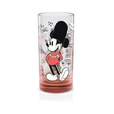Invictus 1928 Disney Sklenený pohár Mickey a Minnie Londýn červený 270ml