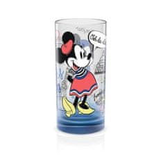 Invictus 1928 Disney Sklenený pohár Mickey a Minnie Paríž modrý 270ml