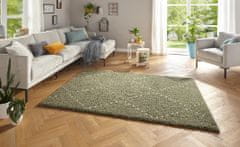 Mint Rugs AKCIA: 80x150 cm Kusový koberec Retro 105199 Forest Green, Cream 80x150