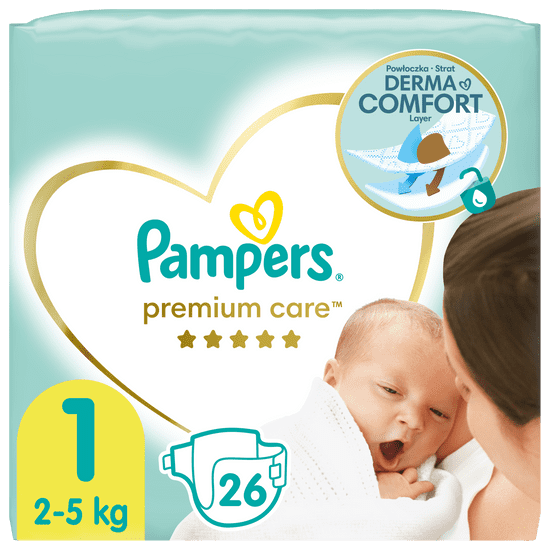 Pampers Plienky Premium Care 1 Newborn (2-5 kg) 26 ks