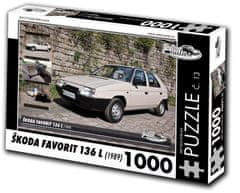 RETRO-AUTA© Puzzle č. 13 Škoda Favorit 136 L (1989) 1000 dielikov