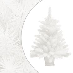 Vidaxl Umelý vianočný stromček s LED a súpravou gulí biely 65 cm