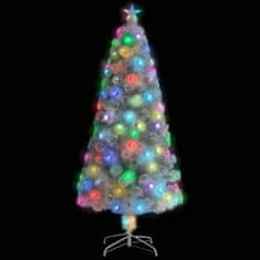 Vidaxl Umelý vianočný stromček s LED biela 150 cm optické vlákno