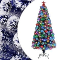 Vidaxl Umelý vianočný stromček s LED biela a modrá 150 cm optické vlákno