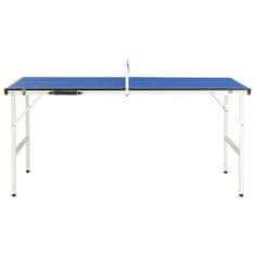 Vidaxl 5-stopový stôl na stolný tenis so sieťou modrý 152x76x66 cm