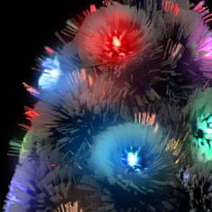 Vidaxl Umelý vianočný stromček s LED biela a modrá 120 cm optické vlákno