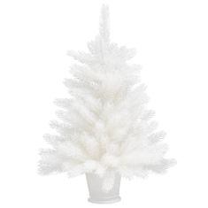 Vidaxl Umelý vianočný stromček s LED a súpravou gulí biely 65 cm