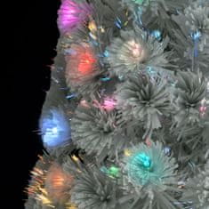 Vidaxl Umelý vianočný stromček s LED biela 210 cm optické vlákno