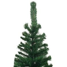Vidaxl Umelý vianočný stromček s LED L 240 cm zelený