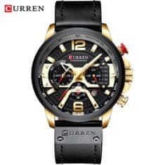 Curren Hodinky Luxury CURREN-Čierna/Zlatá KP5431