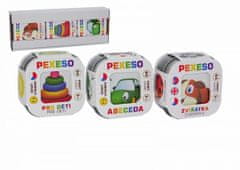 Pexeso 3ks Abeceda, Zvieratká, Pre deti - společenská hra v krabičce 8x21x4cm