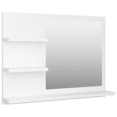 Vidaxl Kúpeľňové zrkadlo, biele 60x10,5x45 cm, drevotrieska