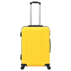 Vidaxl Súprava 3 cestovných kufrov s tvrdým krytom žltá ABS