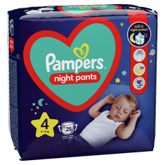 Pampers Night Pants Nohavičky plienkové jednorazové 4 (9-15 kg) 25 ks