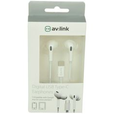 AV:link USB-C sluchátka s handsfree