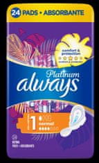Always Platinum Normal (Veľkosť 1) Hygienické Vložky S Krídelkami 96 ks 