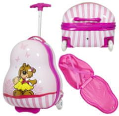 MONOPOL Sada detských kufrov Teddy Pink 2-set