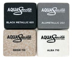 Aquasanita Kuchyňský granitový dřez Bella 780.0E Barvy: bílá, černá, písková a šedá - black metallic 